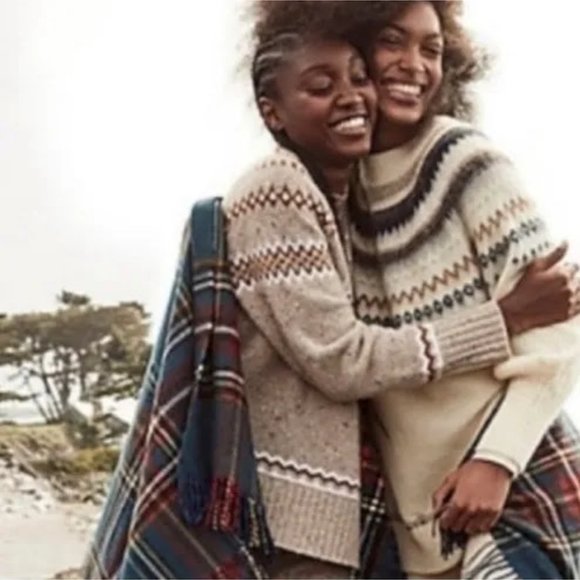 J.Crew Collection Alpaca and Wool Fair Isle Fuzzy Oversized Sweater - L - Picture 4 of 13